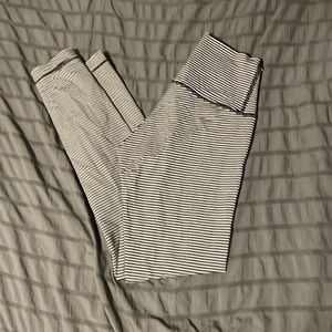 Black and white striped lululemon leggings!